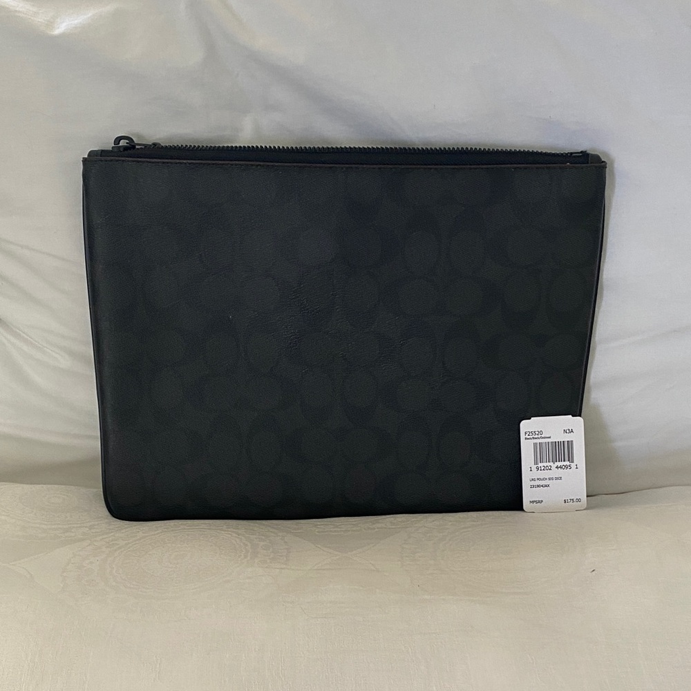 Coach Men's Black/Black/Oxblood Laptop Bag F25520